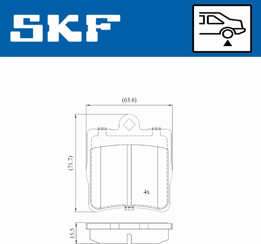 SKF VKBP 90434 - Brake Pad Set, disc brake parts5.com