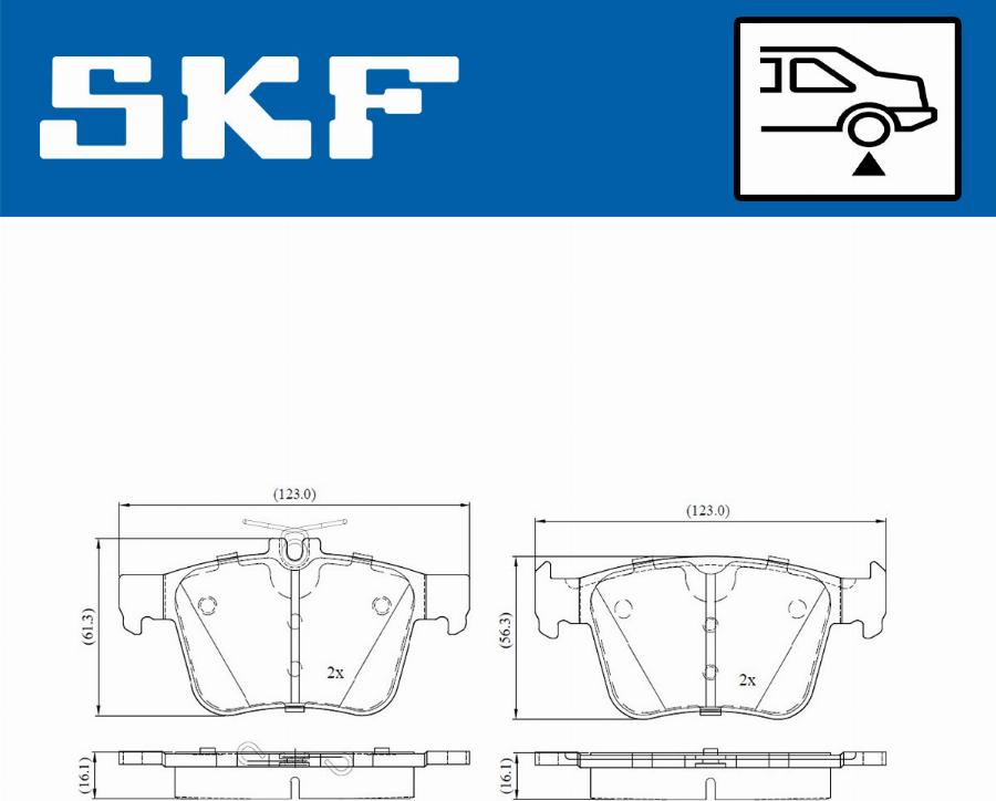 SKF VKBP 90013 - Fren balata seti, diskli fren parts5.com