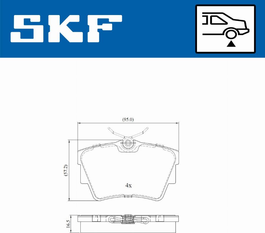 SKF VKBP 90021 - Komplet kočnih obloga, disk kočnica parts5.com