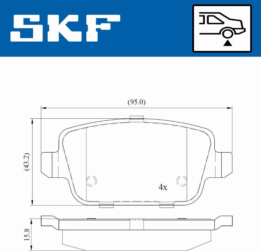 SKF VKBP 90072 - Kit de plaquettes de frein, frein à disque parts5.com