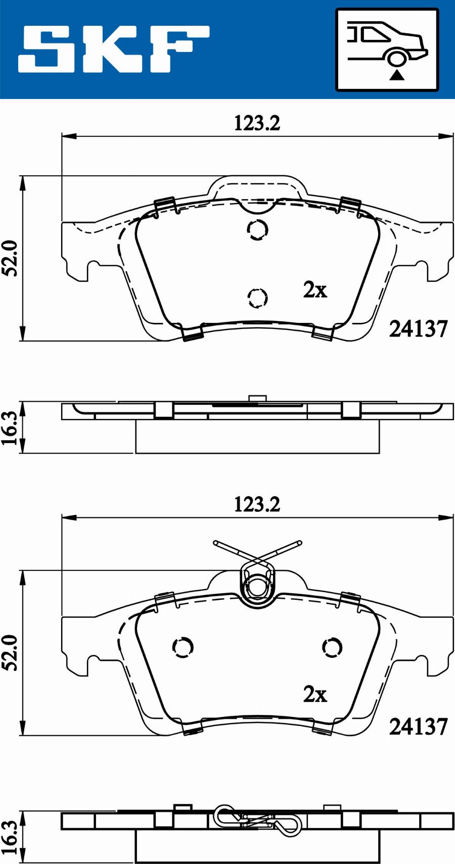 SKF VKBP 90148 - Brake Pad Set, disc brake parts5.com