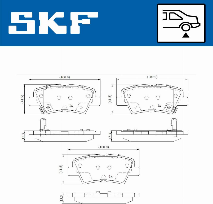 SKF VKBP 90100 A - Комплект спирачно феродо, дискови спирачки parts5.com