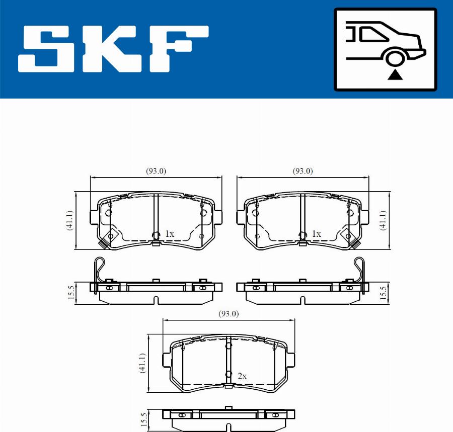 SKF VKBP 90139 A - Brake Pad Set, disc brake parts5.com