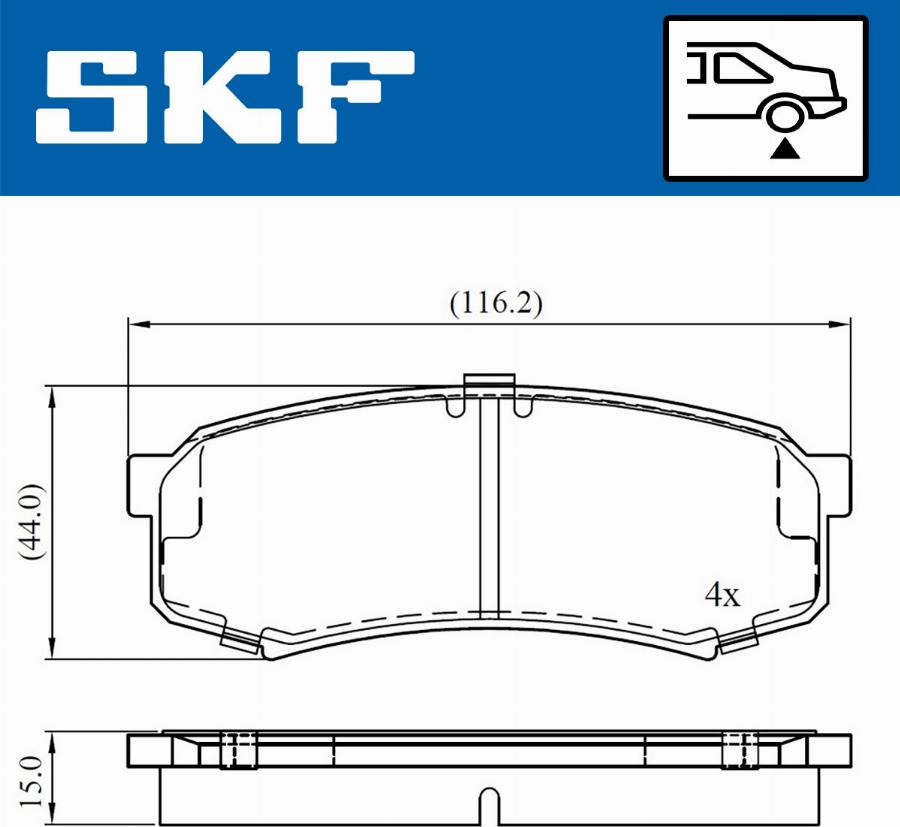 SKF VKBP 90136 - Fren balata seti, diskli fren parts5.com