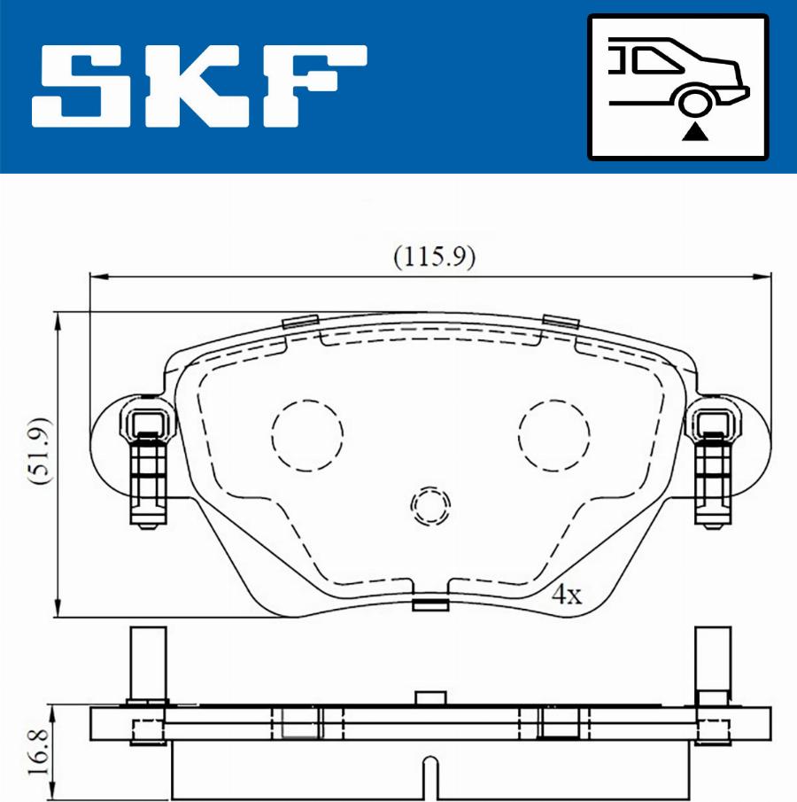 SKF VKBP 90170 - Set placute frana,frana disc parts5.com