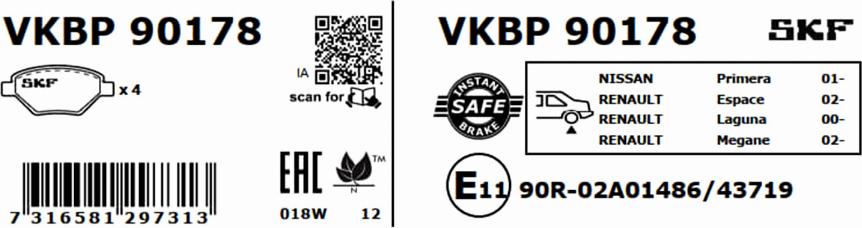 SKF VKBP 90178 - Jarrupala, levyjarru parts5.com