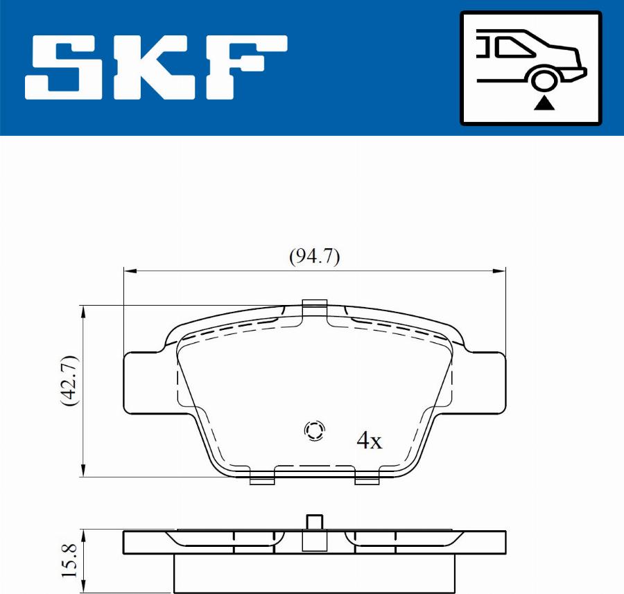 SKF VKBP 90315 - Brake Pad Set, disc brake parts5.com