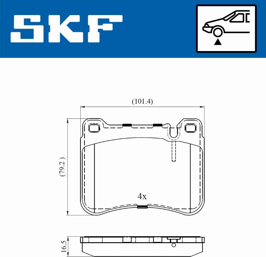 SKF VKBP 80495 - Juego de pastillas de freno parts5.com