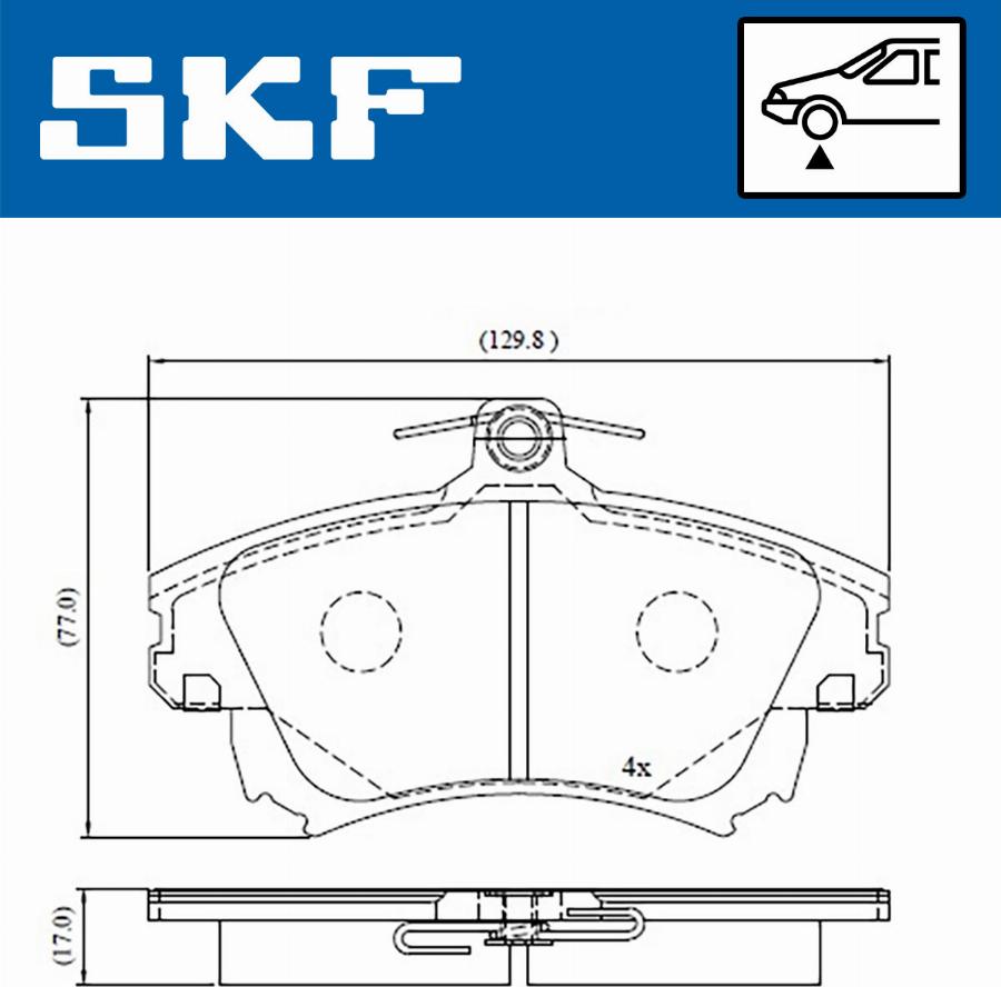 SKF VKBP 80404 A - Set placute frana,frana disc parts5.com