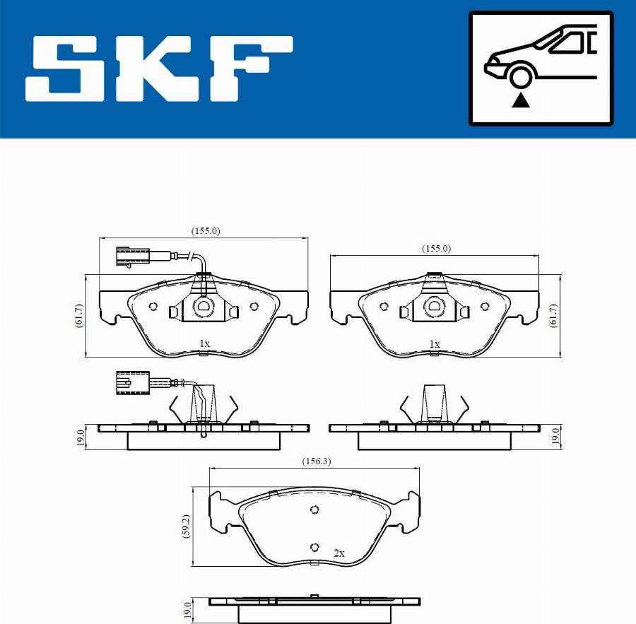 SKF VKBP 80438 E - Juego de pastillas de freno parts5.com