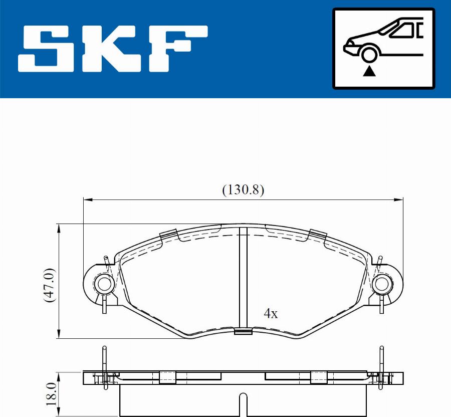 SKF VKBP 80470 - Juego de pastillas de freno parts5.com