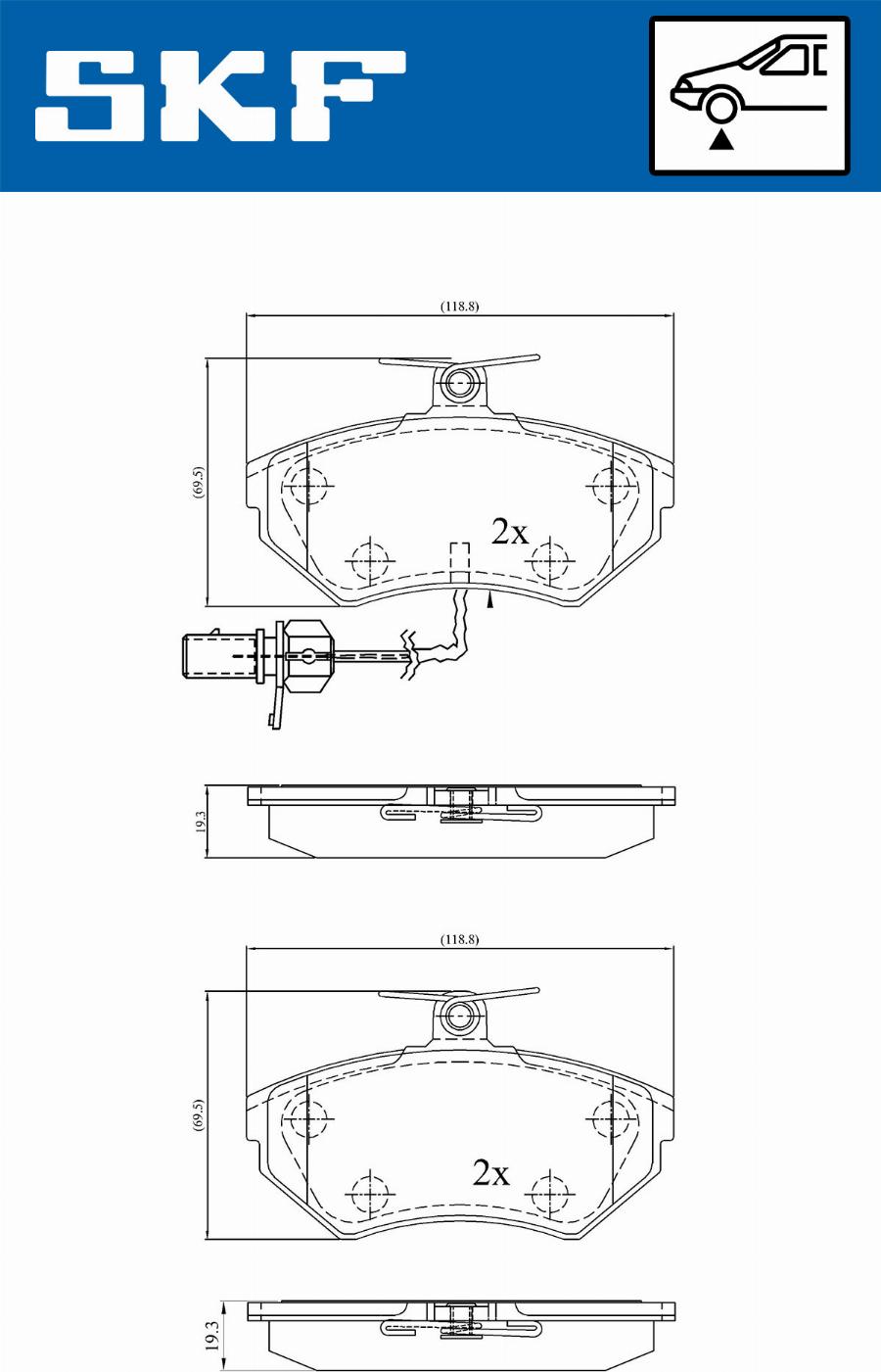 SKF VKBP 80547 E - Kit de plaquettes de frein, frein à disque parts5.com