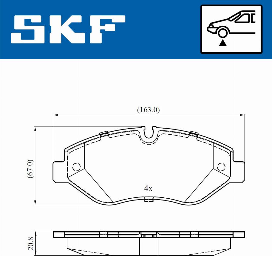 SKF VKBP 80633 E - Brake Pad Set, disc brake parts5.com