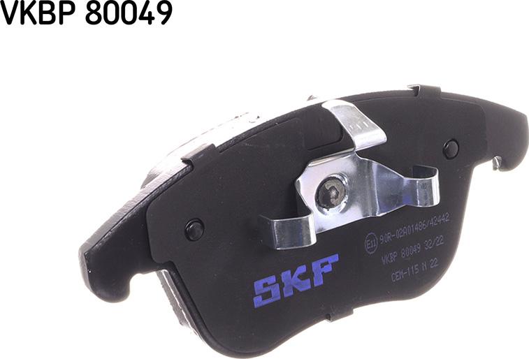 SKF VKBP 80049 - Fékbetétkészlet, tárcsafék parts5.com