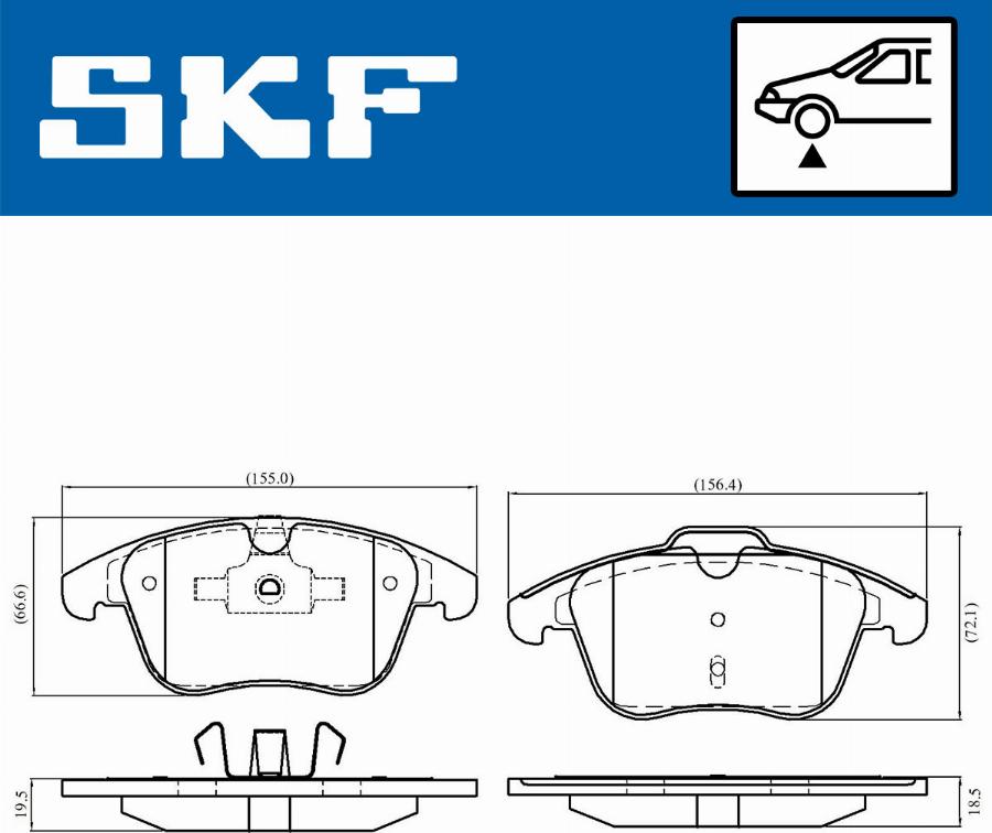 SKF VKBP 80049 - Kit de plaquettes de frein, frein à disque parts5.com