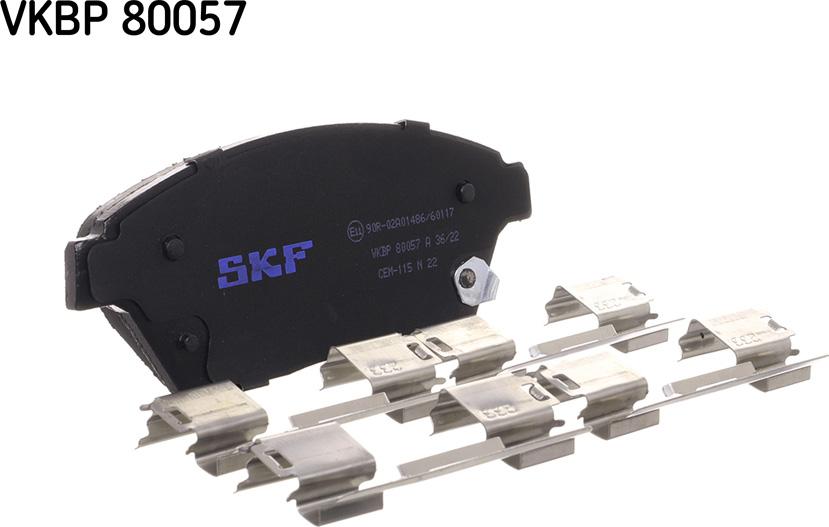 SKF VKBP 80057 A - Sada brzdových destiček, kotoučová brzda parts5.com