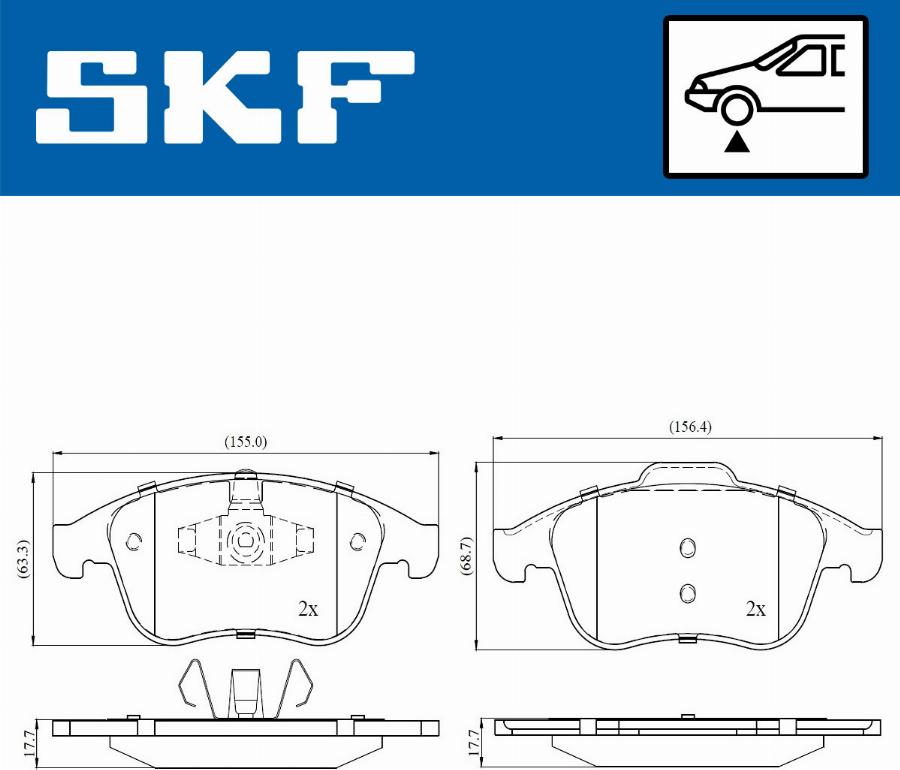 SKF VKBP 80063 - Piduriklotsi komplekt,ketaspidur parts5.com