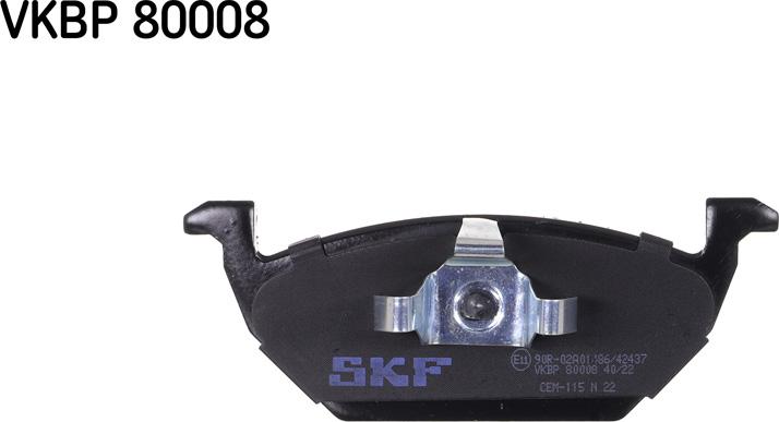 SKF VKBP 80008 - Bremsbelagsatz, Scheibenbremse parts5.com