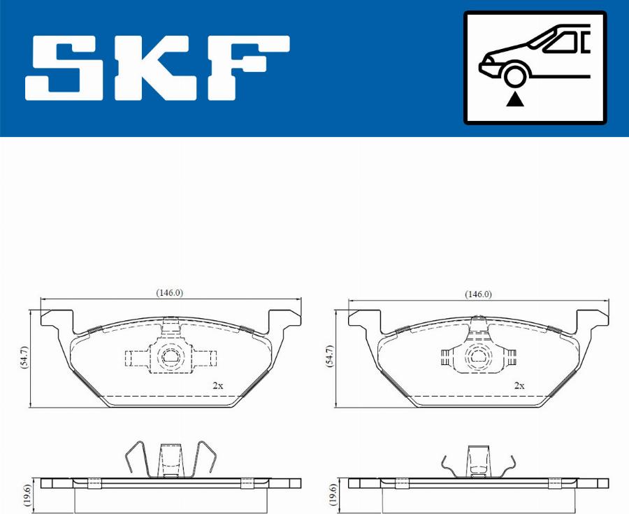 SKF VKBP 80008 - Fékbetétkészlet, tárcsafék parts5.com