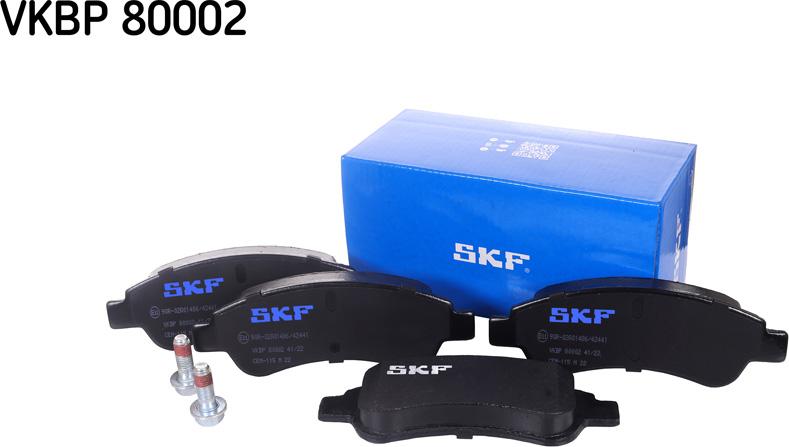 SKF VKBP 80002 - Sada brzdových destiček, kotoučová brzda parts5.com