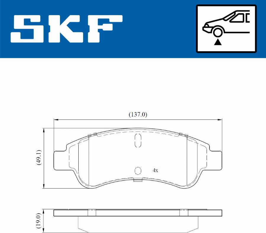 SKF VKBP 80002 - Sada brzdových destiček, kotoučová brzda parts5.com