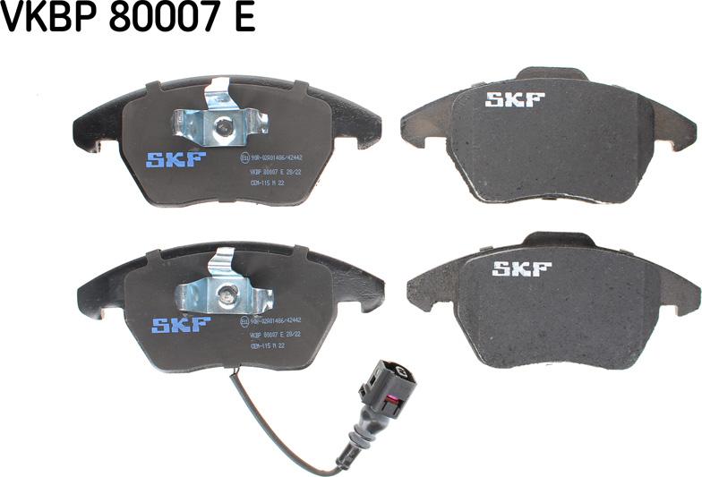 SKF VKBP 80007 E - Komplet pločica, disk-kočnica parts5.com