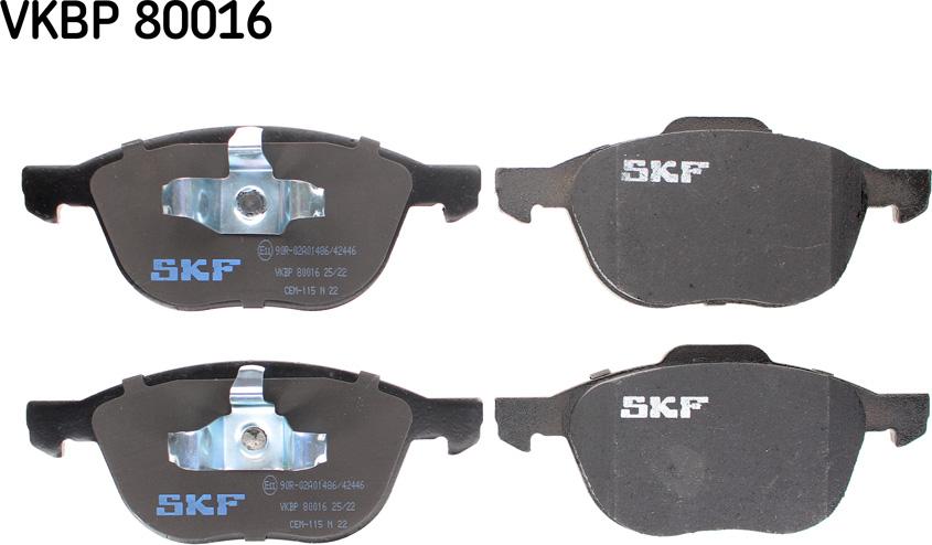 SKF VKBP 80016 - Set placute frana,frana disc parts5.com