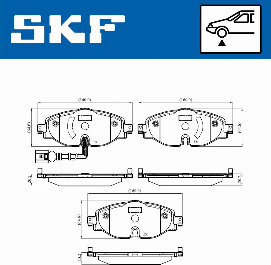 SKF VKBP 80018 E - Bremsbelagsatz, Scheibenbremse parts5.com