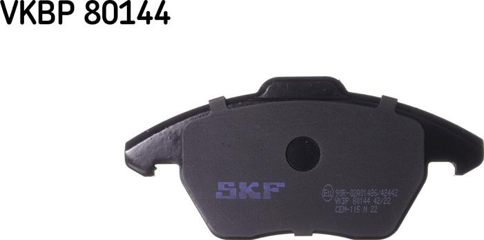 SKF VKBP 80144 - Kit de plaquettes de frein, frein à disque parts5.com