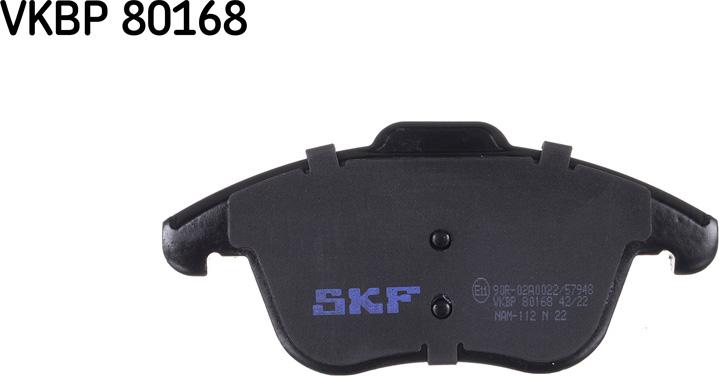 SKF VKBP 80168 - Kit de plaquettes de frein, frein à disque parts5.com