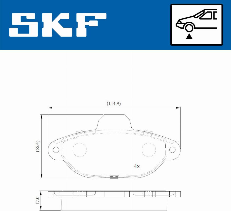 SKF VKBP 80162 E - Set placute frana,frana disc parts5.com