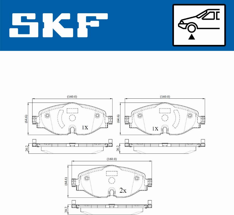 SKF VKBP 80104 - Set placute frana,frana disc parts5.com