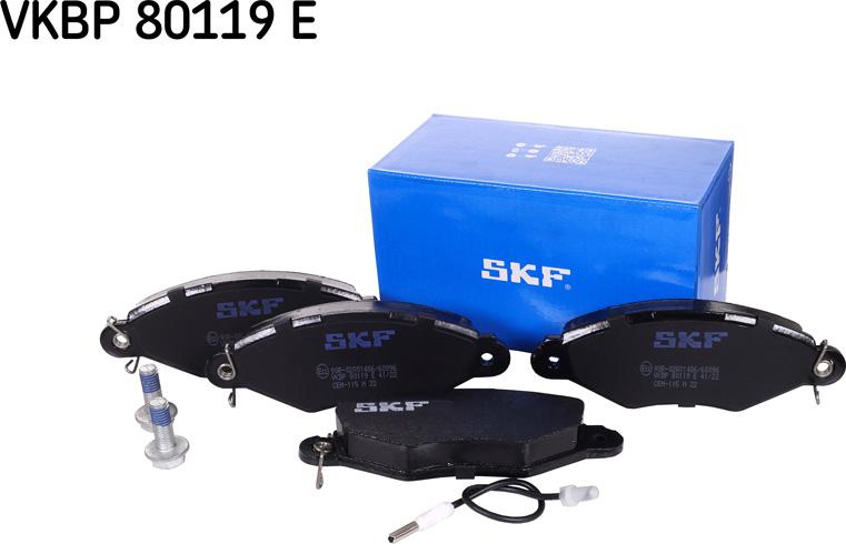 SKF VKBP 80119 E - Juego de pastillas de freno parts5.com