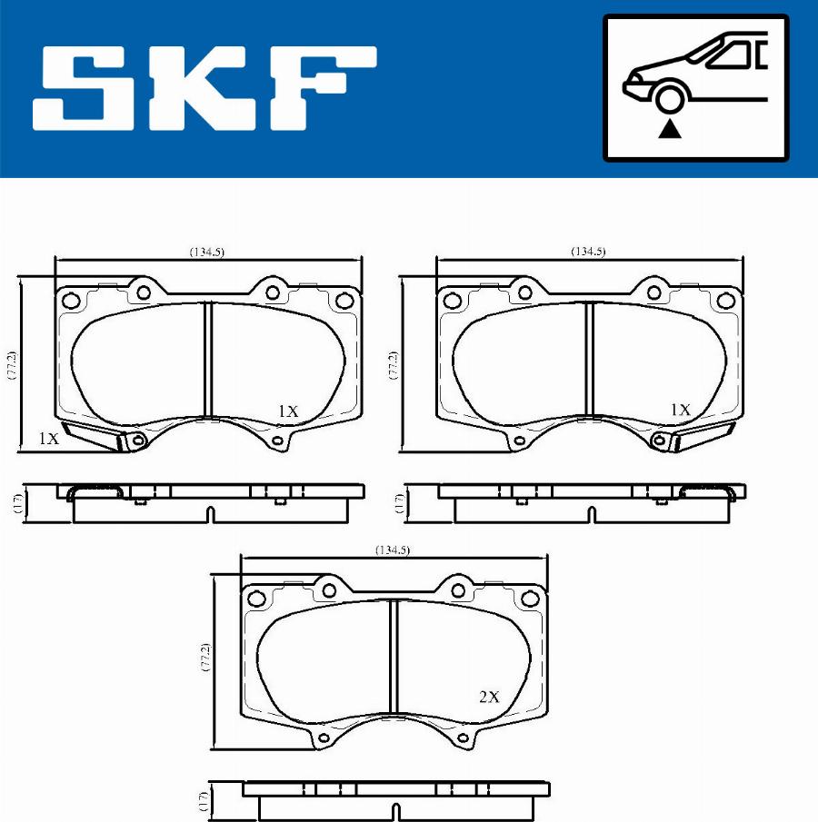 SKF VKBP 80135 A - Juego de pastillas de freno parts5.com