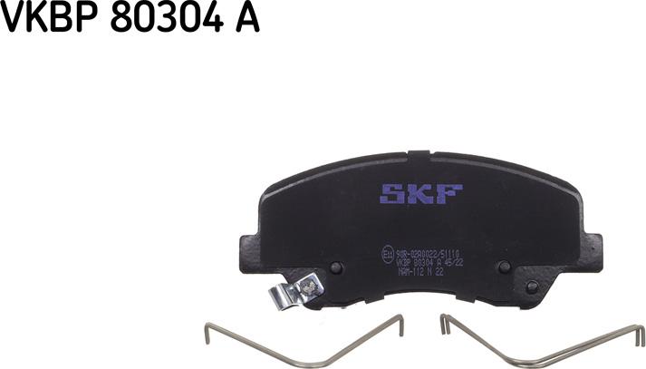 SKF VKBP 80304 A - Komplet zavornih oblog, ploscne (kolutne) zavore parts5.com