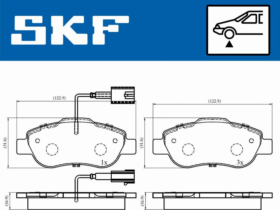 SKF VKBP 80313 E - Komplet kočnih obloga, disk kočnica parts5.com