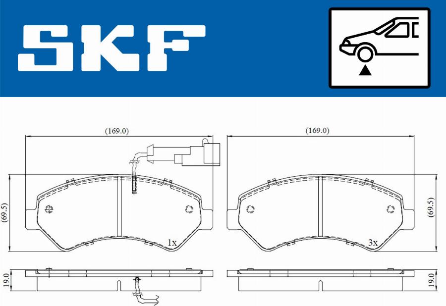 SKF VKBP 80210 E - Set placute frana,frana disc parts5.com