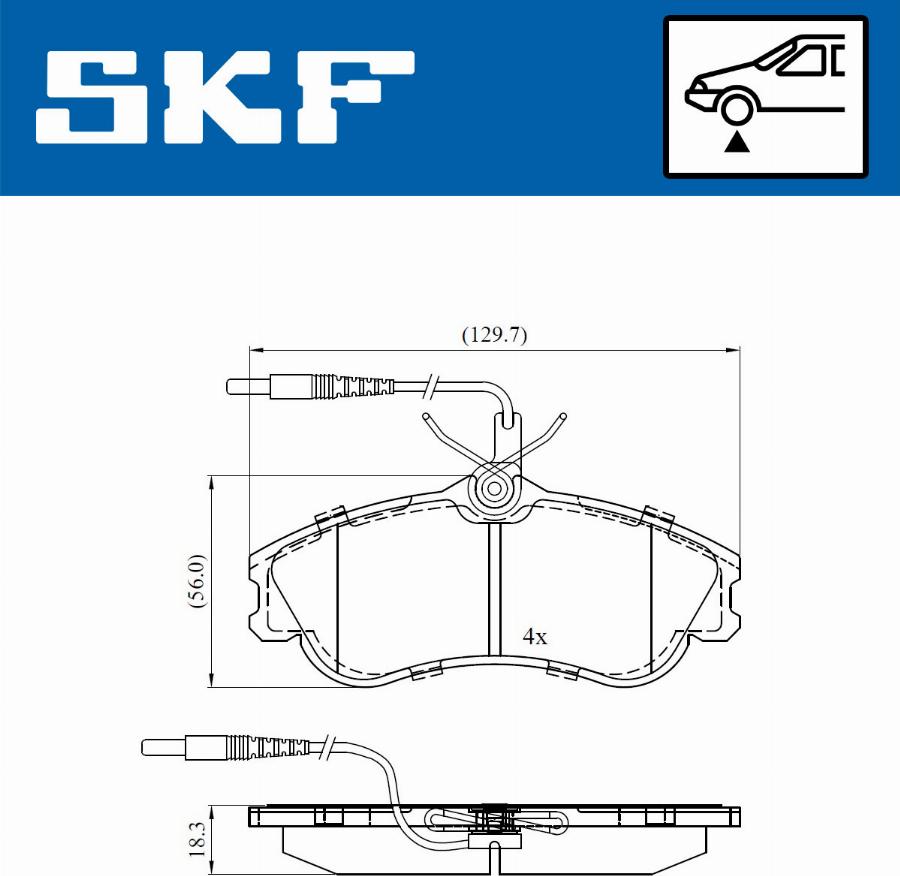 SKF VKBP 80281 E - Sada brzdových destiček, kotoučová brzda parts5.com