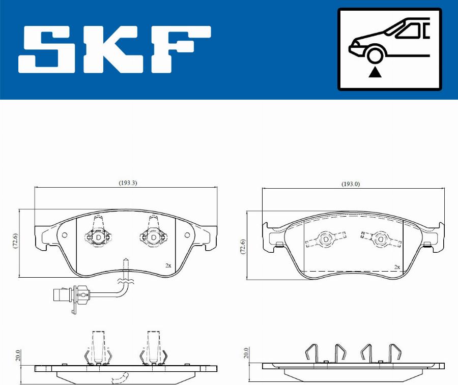 SKF VKBP 81045 E - Set placute frana,frana disc parts5.com