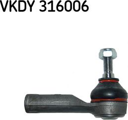 SKF VKDY 316006 - Końcówka drążka kierowniczego poprzecznego parts5.com