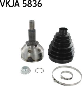 SKF VKJA 5836 - Mafsal seti, tahrik mili parts5.com