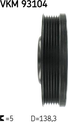 SKF VKM 93104 - Koło pasowe, wał korbowy parts5.com