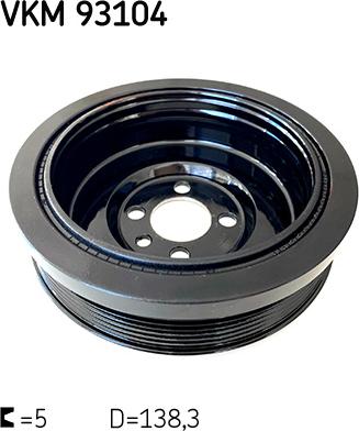 SKF VKM 93104 - Polea, cigüeñal parts5.com