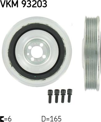 SKF VKM 93203 - Belt Pulley, crankshaft parts5.com