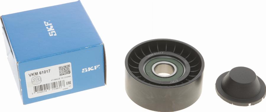 SKF VKM 61017 - Szíjtárcsa / vezetőgörgő, hosszbordás szíj parts5.com