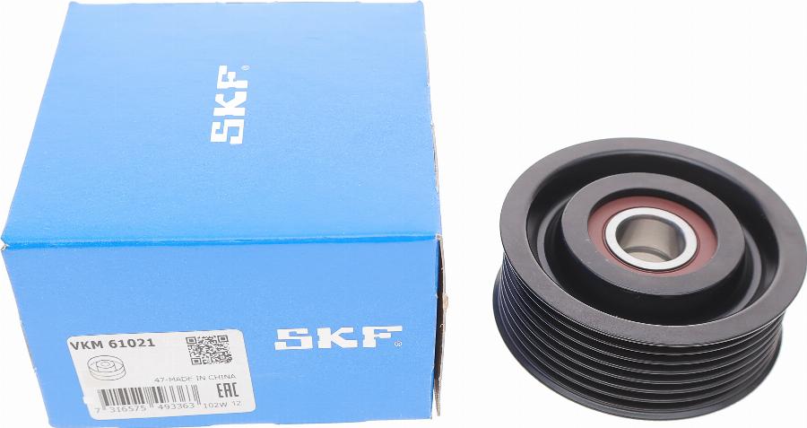 SKF VKM 61021 - Szíjtárcsa / vezetőgörgő, hosszbordás szíj parts5.com