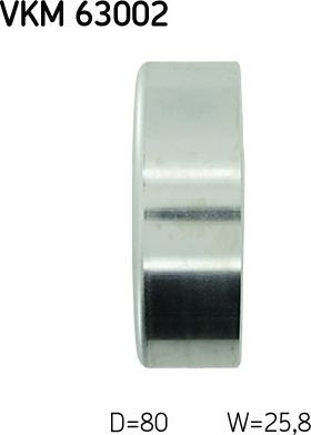 SKF VKM 63002 - Deflection / Guide Pulley, v-ribbed belt parts5.com