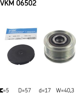 SKF VKM 06502 - Fulie, alternator parts5.com