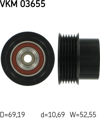 SKF VKM 03655 - Alternatör kasnağı parts5.com