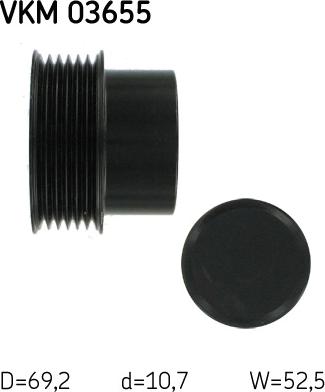 SKF VKM 03655 - Alternatör kasnağı parts5.com